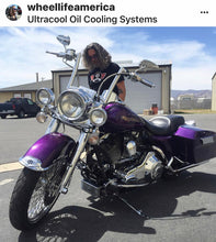 Load image into Gallery viewer, Ultra Cool Harley Davisdon Reefer Black 2009-2016 3.0 Dual Fan Assisted Below Regulator Mount Oil Cooler
