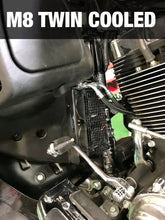 Load image into Gallery viewer, Harley Davidson FLH Milwaukee 8 2017-Current Dual Liquid Cooled 3.0 Dual Fan Assisted Lower Fairing Mount Oil Cooler