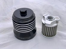 Load image into Gallery viewer, UltraCool FLO Reusable Oil Filter – Black with Polished Fins #PCS4BC for Harley Davidson motorbikes