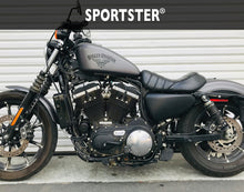 Load image into Gallery viewer, Harley Davidson Sportster Oil Cooler Kit 2004-2020 3.0 Dual Fan Assisted Side Mount on Down Tube Oil Cooler