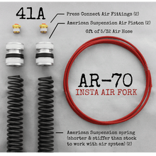 Load image into Gallery viewer, AR-70/41A Fork Tube Air Ride Kit Harley Davidson Baggers 2000-2013