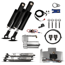 Load image into Gallery viewer, Harley Davidson Evolution Softail Front And Rear Air Ride Suspension Kit 1984-1999 (CYLINDERS) (High Gloss Black)