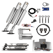 Load image into Gallery viewer, Harley Davidson Evolution Softail Front And Rear Air Ride Suspension Kit 1984-1999 (CYLINDERS) (Polished)