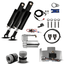Load image into Gallery viewer, Harley Davidson Evolution Softail Front And Rear Air Ride Suspension Kit 1984-1999 (PUCKS) (High Gloss Black)