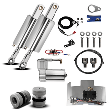 Load image into Gallery viewer, Harley Davidson Evolution Softail Front And Rear Air Ride Suspension Kit 1984-1999 (PUCKS) (Polished)