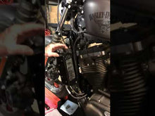 Load and play video in Gallery viewer, Sportster Oil Cooler Kit 2004-2020 3.0 Dual Fan Assisted Side Mount on Down Tube