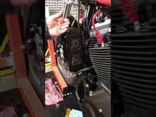 Load and play video in Gallery viewer, Sportster Oil Cooler Kit 1986-2003 3.0 Dual Fan Assisted Side Mount on Down Tube