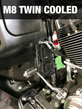 Load image into Gallery viewer, Harley Davidson FLH Milwaukee 8 2017-Current Dual Liquid Cooled 3.0 Dual Fan Assisted Lower Fairing Mount Oil Cooler
