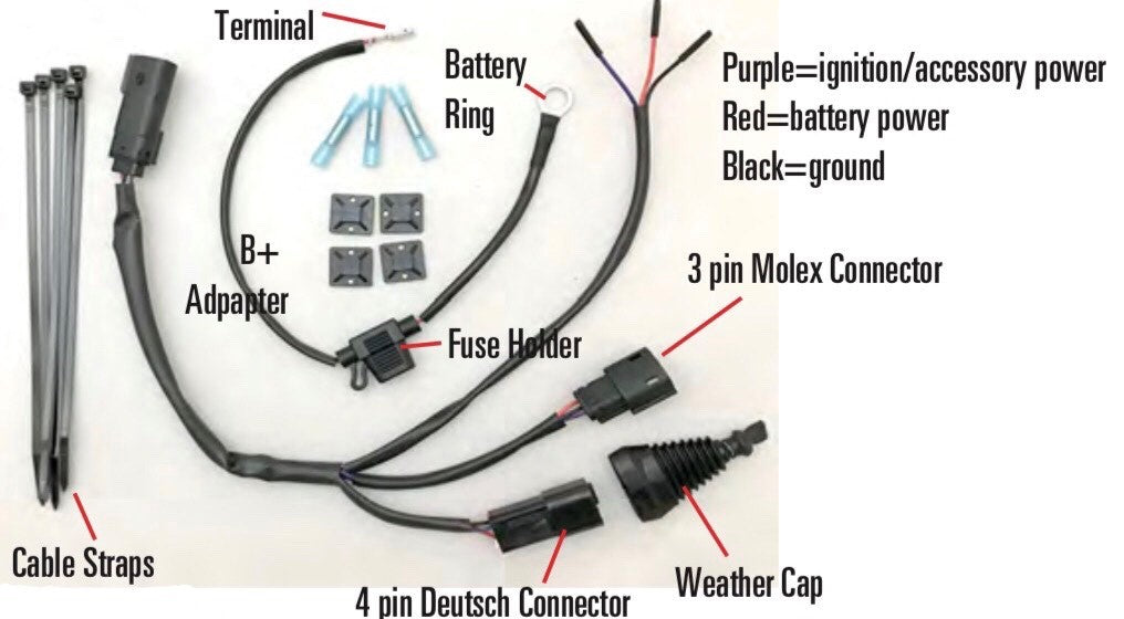 Multiple Accessory Electrical Connector for all Harley Davidson M8 or Milwaukee 8 models. UltraCool SMB-Y128.