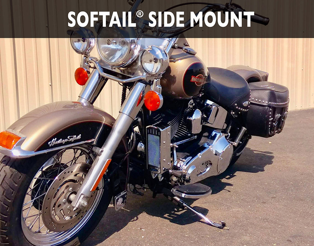 Softail 1985-2017 3.0 Dual Fan Assisted Side Mount on Down Tube Oil ...