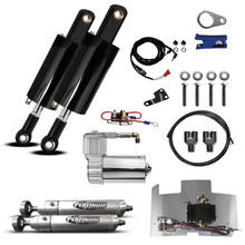 Load image into Gallery viewer, Harley Davidson Evolution Softail Front And Rear Air Ride Suspension Kit 1984-1999 (CYLINDERS) (High Gloss Black)
