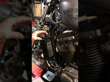 Load and play video in Gallery viewer, Sportster Oil Cooler Kit 2004-2020 3.0 Dual Fan Assisted Side Mount on Down Tube
