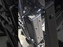 Load and play video in Gallery viewer, Softail Milwaukee 8 2018-Current 3.0 Dual Fan Assisted Side Mount on Down Tube Oil Cooler
